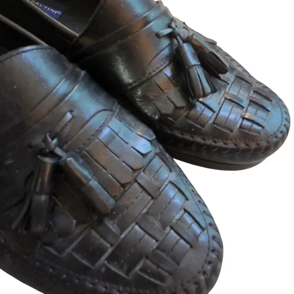 Giorgio Brutini Gordy Tassel Loafers Classic slip-on dress shoes Black sz 10